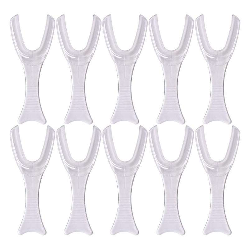 Transparent Dental Lateral Side Hook Cheeck Retractor Y-Shape Mouth Opener Intraoral Opener (10 Pcs) 10 Pcs