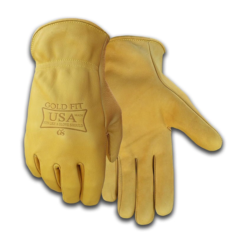 Leather Work Gloves MADE IN USA 250 Work Gloves Men Seamless Cowhide Leather Glove Gardeing Ranch Construction Large