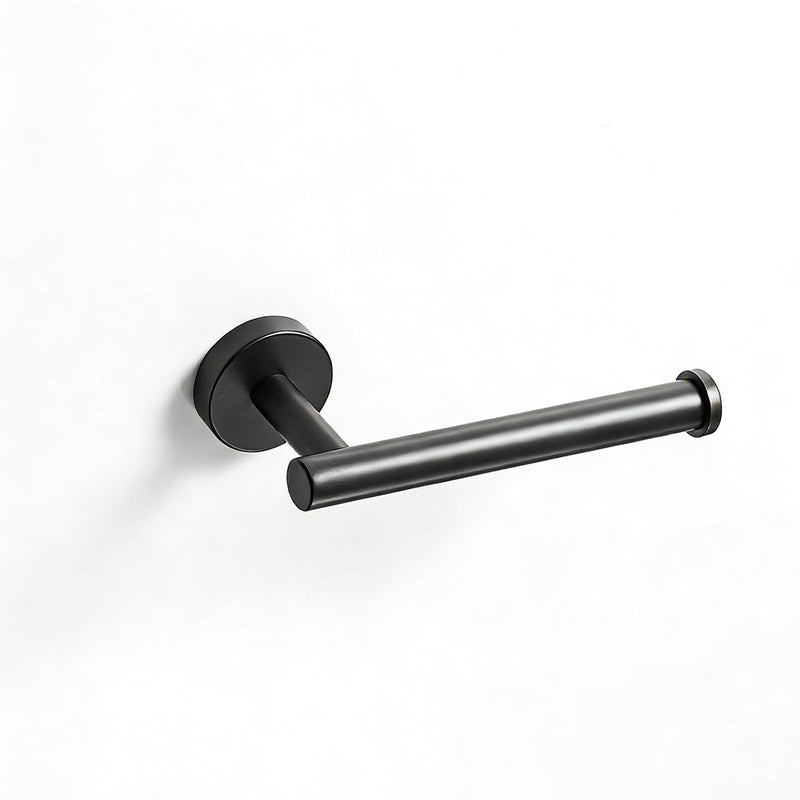 SEIDO Bathroom Toilet Paper Holder, 304 Stainless Steel Hand Towel Bar Wall Mount, 6.5" L Kitchen Paper Towel Holder, Black Toilet Paper Holder, for Kitchen, Bathroom, Hallway, Matte Black, 6.5 Inch 6.4Inch