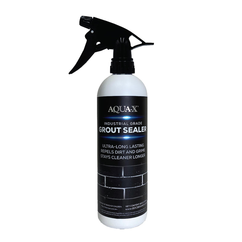 AQUA-X 16 Oz. Grout Sealer, Clear Grout and Tile Sealer, Natural Finish, Professional Grade, Indoor & Outdoor, Fast Dry and Long Lasting Protection 16 Ounce (Pack of 1)