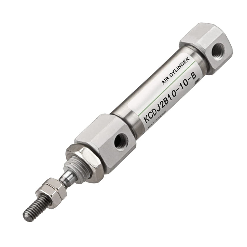 Stainless Steel Slim Air Pneumatic Cylinder, CDJ2B 10-10, M5 Port, 10mm Bore, 10mm Stroke, Double Acting Single Rod