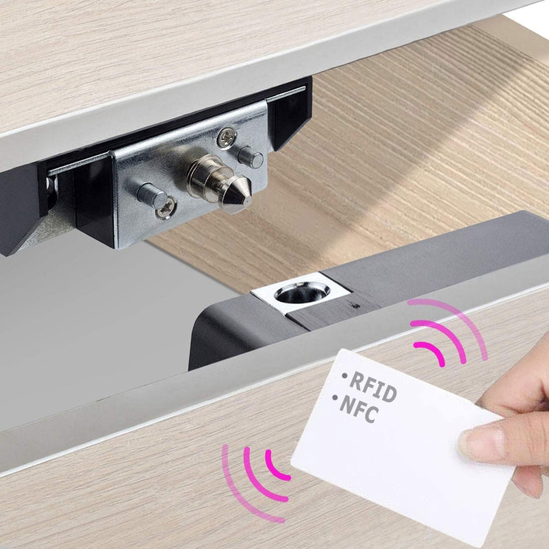RFID Electronic Cabinet Lock, Smart NFC Drawer Locks, Hidden Card Lock for Wooden Cabinet Cupboard Drawer Furniture 1