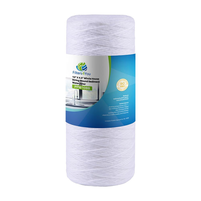 Compatible for Campbell Hdsc30 Sediment Filter Cartridge, 30 Mic, 9 3/4" L, Large Capacity