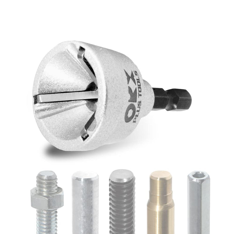 ORX PLUS TOOLS Deburring External Chamfer Tool, with HSS Blade, Deburring Drill Bit, Remove Burr Tools Quick Release Shank Fits for 1/8"-3/4"(3mm-19mm) Deburring Drill Bit 3mm-19mm / Sliver
