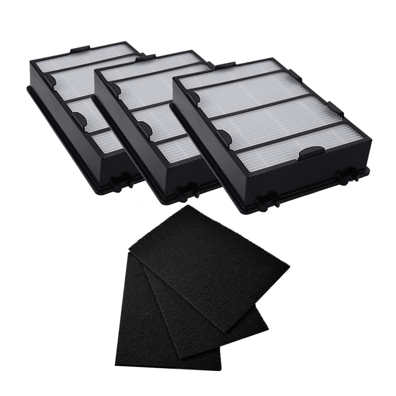 3PCS HAPF600 Air Filter and Pre Filter Replacement for Holmes Air Purifier HAP615 HAP625 HAP650 HAP725 HAP750 HAP1625 HAP1650 HAP1750, for GE 106633 106643 106653 106569 106853