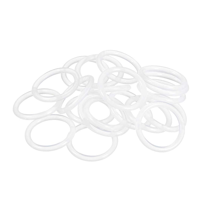 uxcell Silicone O-Ring, 25mm OD, 19mm ID, 3mm Width, VMQ Seal Rings Gasket, White, Pack of 20 19x25x3mm