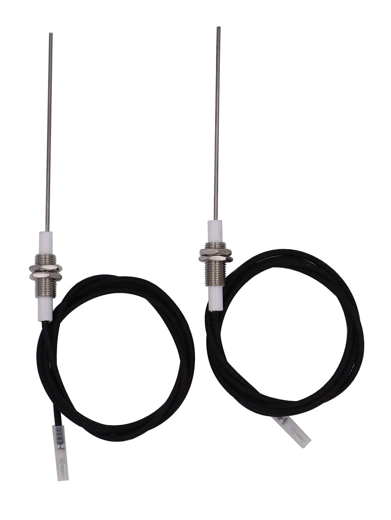 METER STAR 2PCS/LOT M101 Threaded 6.4mm Ceramic Electrode Spark Plug with Wire 900mm with 2.8x0.5 Flat Terminal,Ignition Needles and Wires Used by AA Pulse igniter