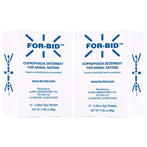 For-Bid for Dogs and Cats | Stool Eating & Coprophagia Deterrent | Dog & Cat Food Powder Additive to Prevent Dogs from Eating Poop | Safe for Your Pets | Vet Recommended Formula for Anti-Coprophagia 2 Box - PawsPlanet Australia