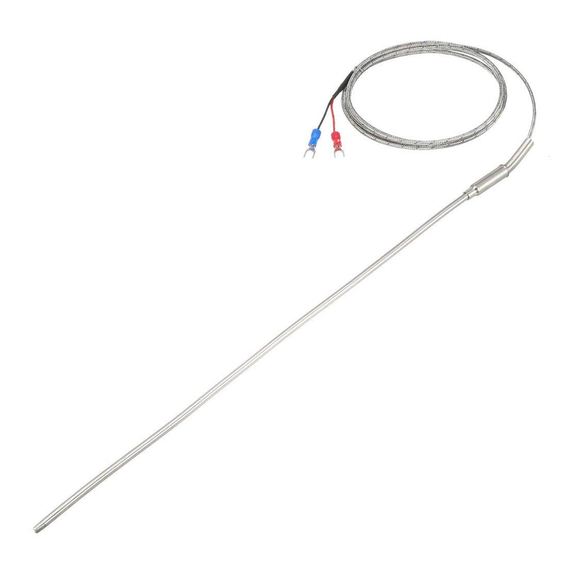uxcell K Type Thermocouple Temperature Sensor Probe 4x300mm (0 to 800C) 5ft Temperature Controller 4mm x 300mm