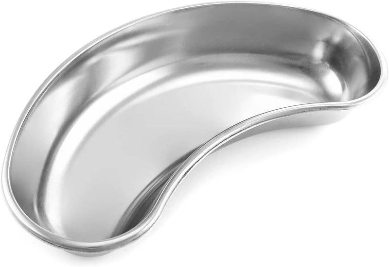 Bosky Stainless Steel Large Kidney Tray 10" inch Basin Finest Emesis Bowl SS 304 Round Edges Surgical Utility 600 cc
