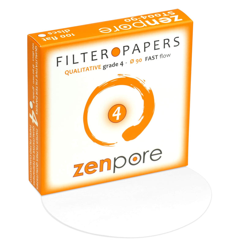 Qualitative Filter Paper 9cm Lab Filter Paper for Chemistry, Standard Qualitative Grade 4-Fast Flow 90mm(100 Discs) 9 cm diameter