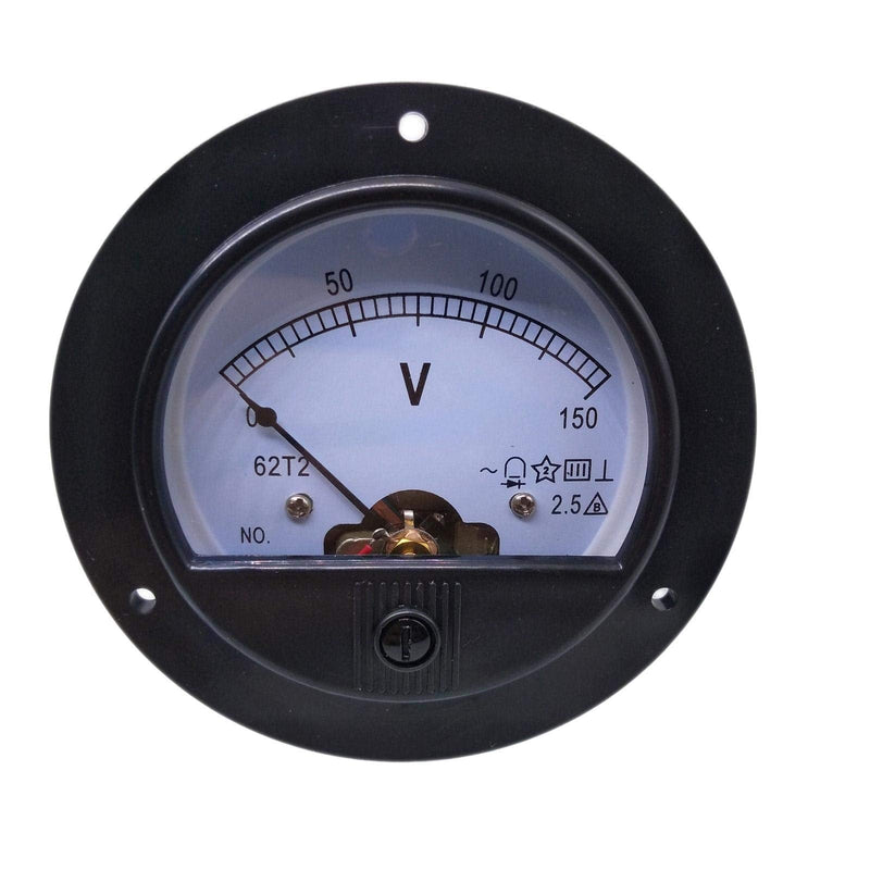 AC 0~150V Round Analog Volt Pointer Needle Panel Meter Voltmeter