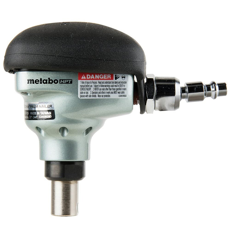 Metabo HPT Palm Nailer | Pro Preferred Brand of Pneumatic Nailers | Over-molded Rubber Grip | 360 Degree Swivel Fitting | Magnetic Nose | Ideal For Tight Spaces | 5-Year Warranty | NH90AB Metabo HPT NH90AB Palm Nailer
