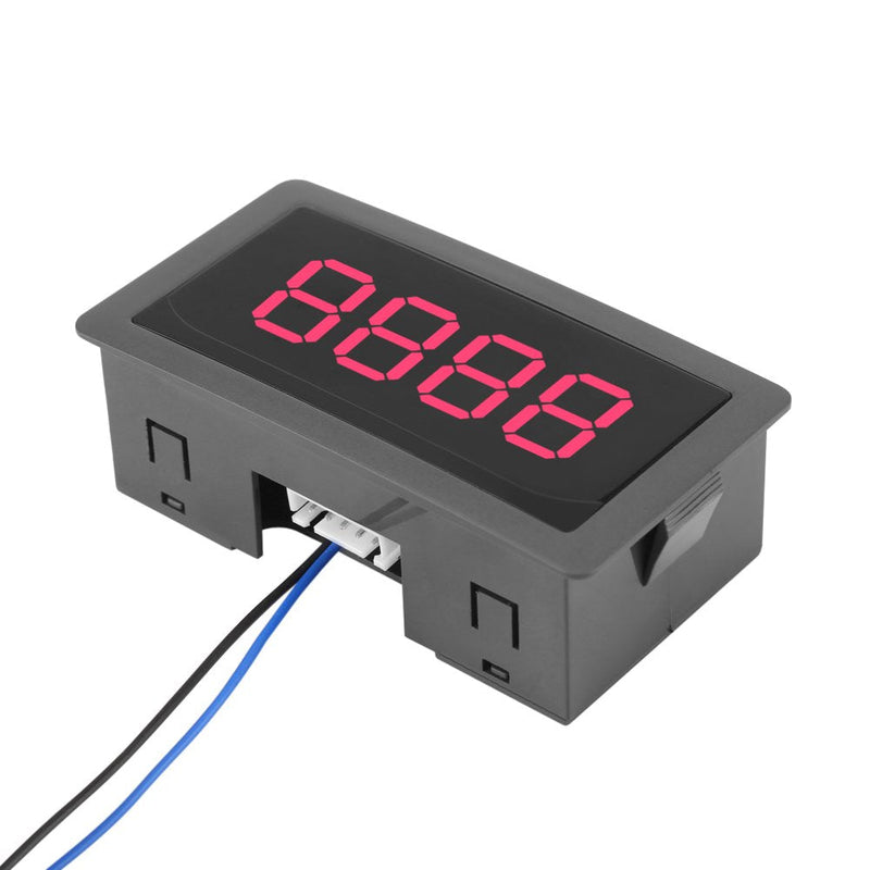 DC 8-24V Digit Counter, 4 Digit LED Digital Display 0-9999 Up/Down Plus/Minus Panel Counter Meter with Cable (Red) Red