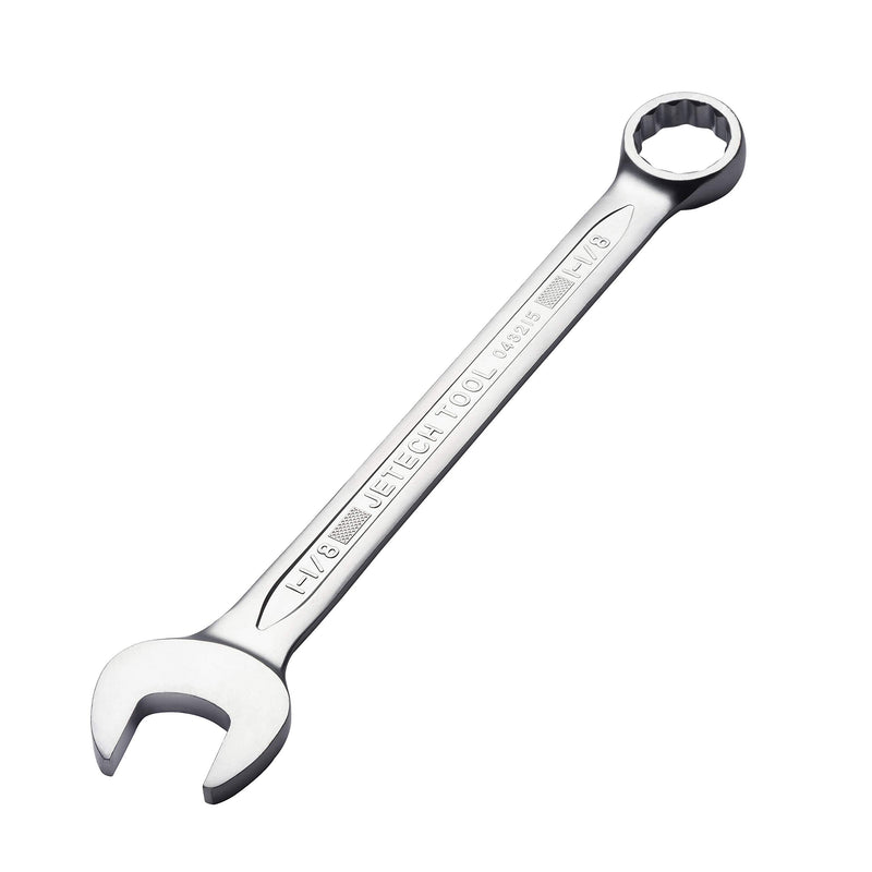 Jetech 1-1/8 Inch Combination Wrench - Industrial Grade Spanner with 12-Point Design, 15-Degree Offset, Durable Chrome Vanadium Steel, Forged, Heat-Treated, SAE Single SAE 1-1/8"