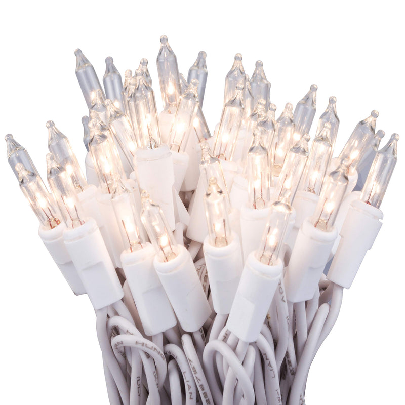 612 Vermont 50 Clear Christmas Lights on White Wire, UL Approved for Indoor/Outdoor Use, 9 Foot of Lighted Length, 11 Foot of Total Length 1 50 Light