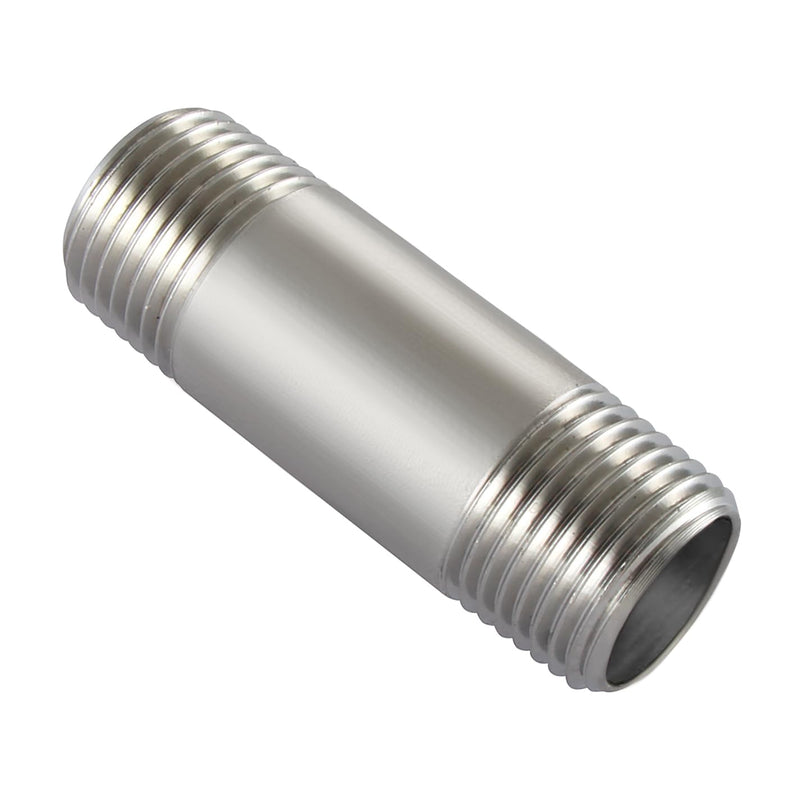 Beduan Stainless Steel Pipe Fittings, 1/2" NPT x 1/2" NPT Male Threaded, 2" Length Nipple Cast Pipe 2" Length（50mm）