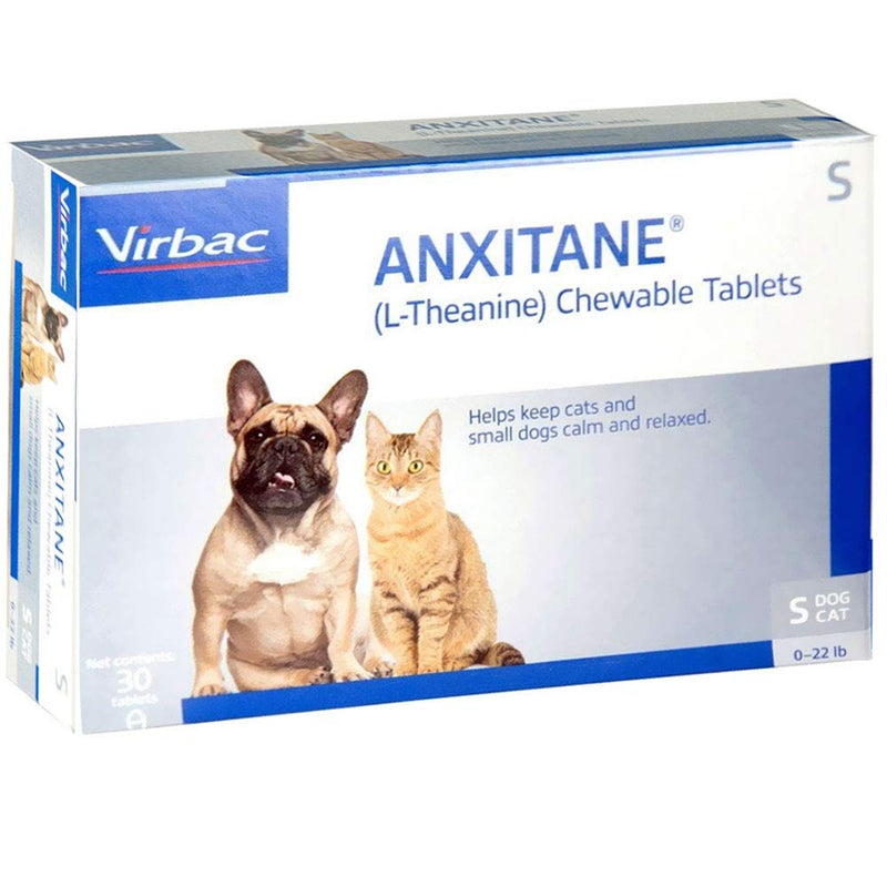 Virbac Anxitane Chewable Tablets for Small Dogs & Cats 22 & Less lb 30 Count - PawsPlanet Australia