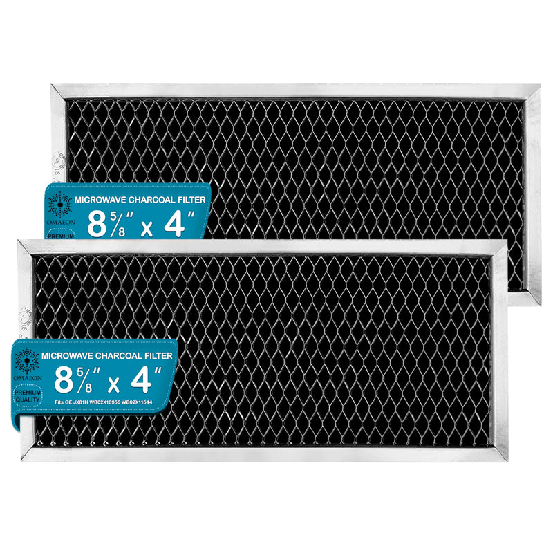 GE JX81H, WB02X10956, WB02X11544, WB2X10956 Microwave Recirculating Charcoal Filter Compatible with GE (2-Pack) 2