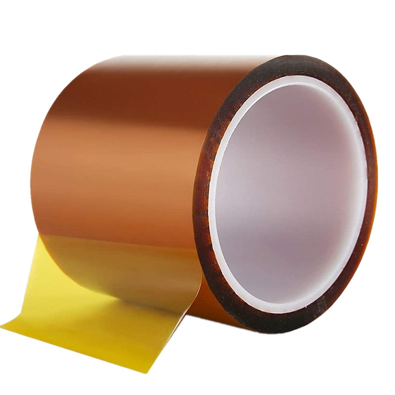 High Temp Tape, (4 inch X 108 FT) Polyimide High Temperature Resistant Tape Silicone Adhesive - for 3D Print Bed,Soldering,Masking etc. 100mm x 33M
