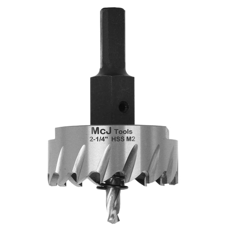 McJ Tools 2-1/4 Inch HSS M2 Drill Bit Hole Saw for Metal, Steel, Iron, Alloy, Ideal for Electricians, Plumbers, DIYs, Metal Professionals