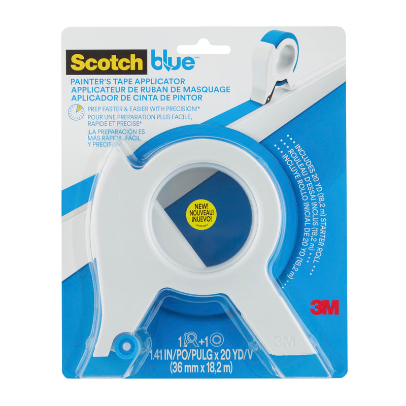 3M TA3-SB-ESF ScotchBlue Painter's Tape Applicator, White 1.41" Width