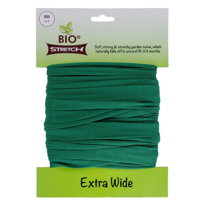 Extra Wide Tree Ties and Large Plant String | Environmentally Smart Soft Green Plant Support and Garden Twine (Bio Extra Wide 26 ft / 8M)