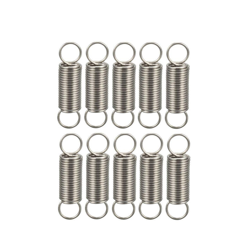 uxcell Extended Tension Spring Wire Diameter 0.016", OD 0.16", Free Length 0.59" Stainless Steel Small Dual Hook Tension Spring for Machinery Construction Industrial 10pcs 0.016"x0.16"x0.59"