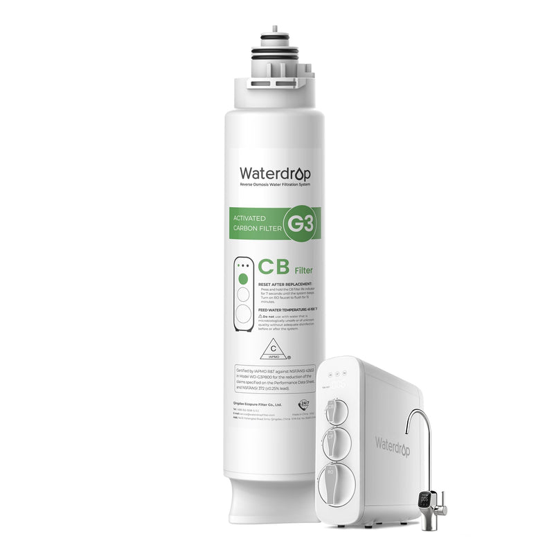 Waterdrop WD-G3-CB Filter, Replacement for WD-G3-W, WD-G3P600 and WD-G3P800-W Reverse Osmosis System, 1-year Lifetime - NewNest Australia