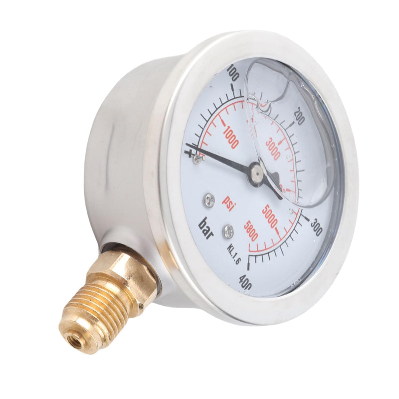 Fdit 0-400BAR 0-5800PSI G1/4 63mm Dial Hydraulic Pressure Meter High