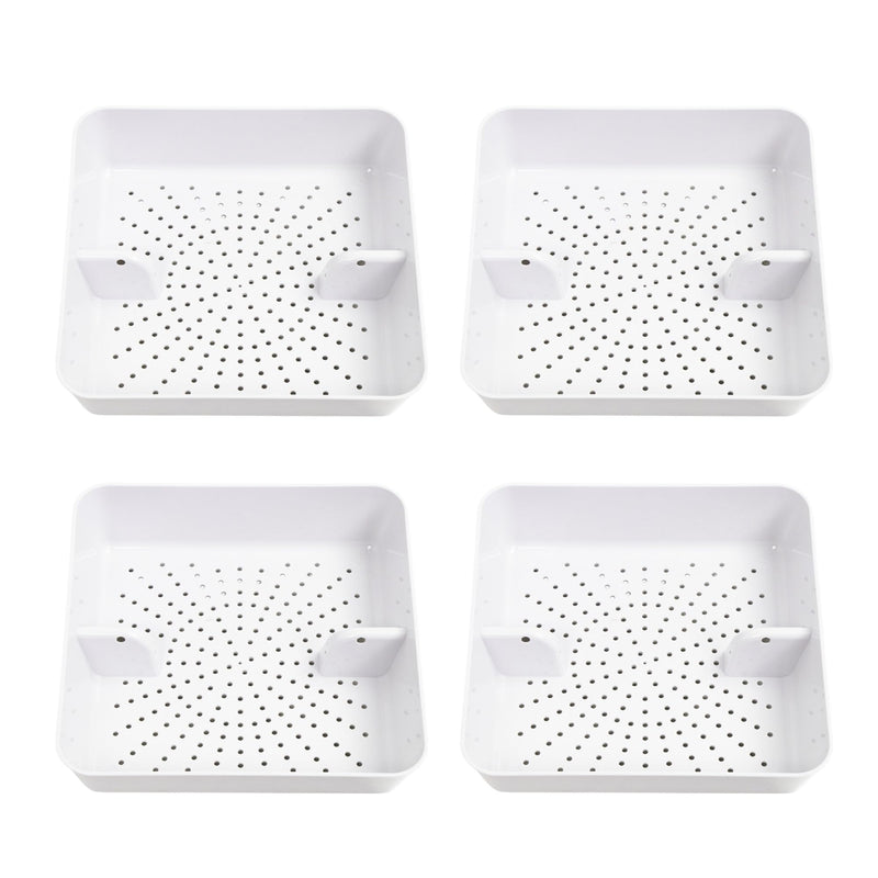 4 Pcs 8.5" ABS Floor Sink Commercial Drain Cover Strainer Drop-in Basket ABS x4