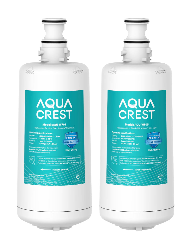 AQUA CREST F-601R Water Filter Replacement for InSinkErator® F-601R, 2 Pack