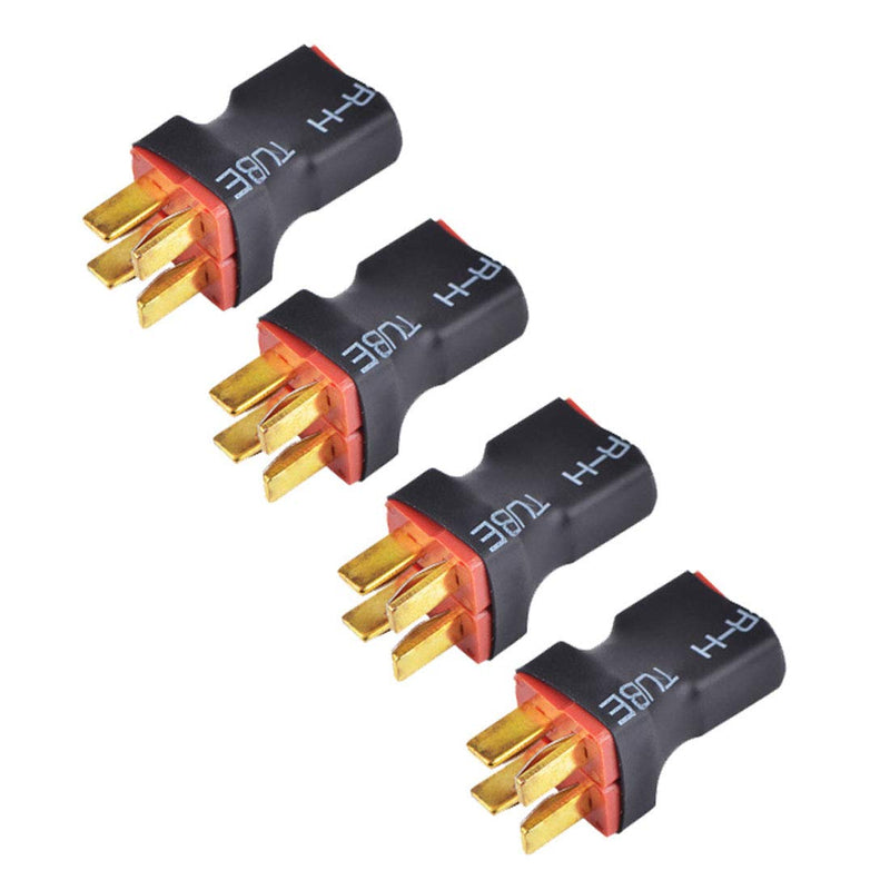 4Packs No Wire T Parallel Connector 1 Female to 2 Male T Plug Parallel Connector Adapter for RC Quadcopter Multirotor