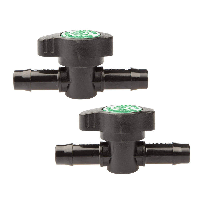 1 Inch Barbed Shut Off Valve - Simple On and Off Operation No Leak Design - Pack of 2 - Constructed from Lightweight Wear-Resistant Plastic
