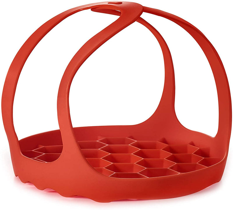 Goldlion Silicone Sling Lifter Accessories Compatible with Instant Pot 6 Qt and 8 Qt, Ninja Foodi 5 Qt / 6.5 Qt / 8 Qt and Other Brand Pressure Cookers, Red 6 Qt/8 Qt