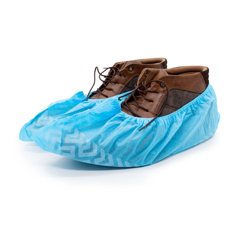 Cleaing Disposable Shoe Covers X-Large 100 Pack (50 Pairs) Non Slip, Fit Shoe Size up to Men's 14, Boot Size 13 Extra Large 100 Pack