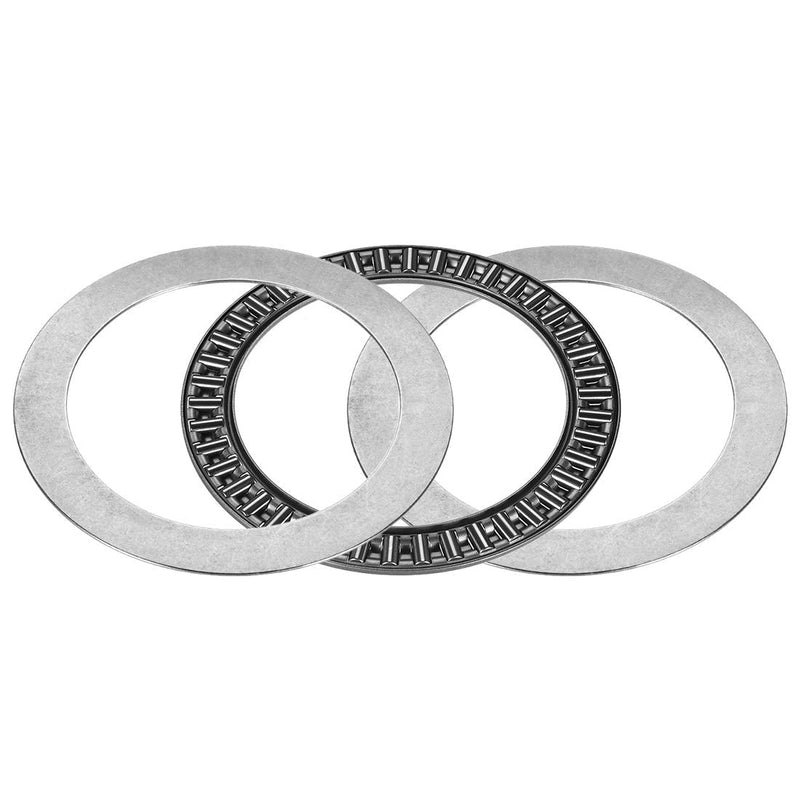 uxcell AXK75100 Needle Roller Thrust Bearings with 2 Washers, 75mm Inner Diameter, 100mm OD 4mm Width Chrome Steel 75x100x4mm