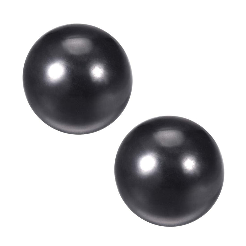 uxcell 2 Pcs Thermoset Ball Knob M16 Female Threaded Machine Handle 45mm Diameter Smooth Rim Black M16x45mm
