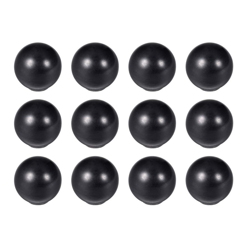 uxcell 12Pcs Thermoset Ball Knob M5 Female Threaded Machine Handle 16mm Diameter Smooth Rim Black