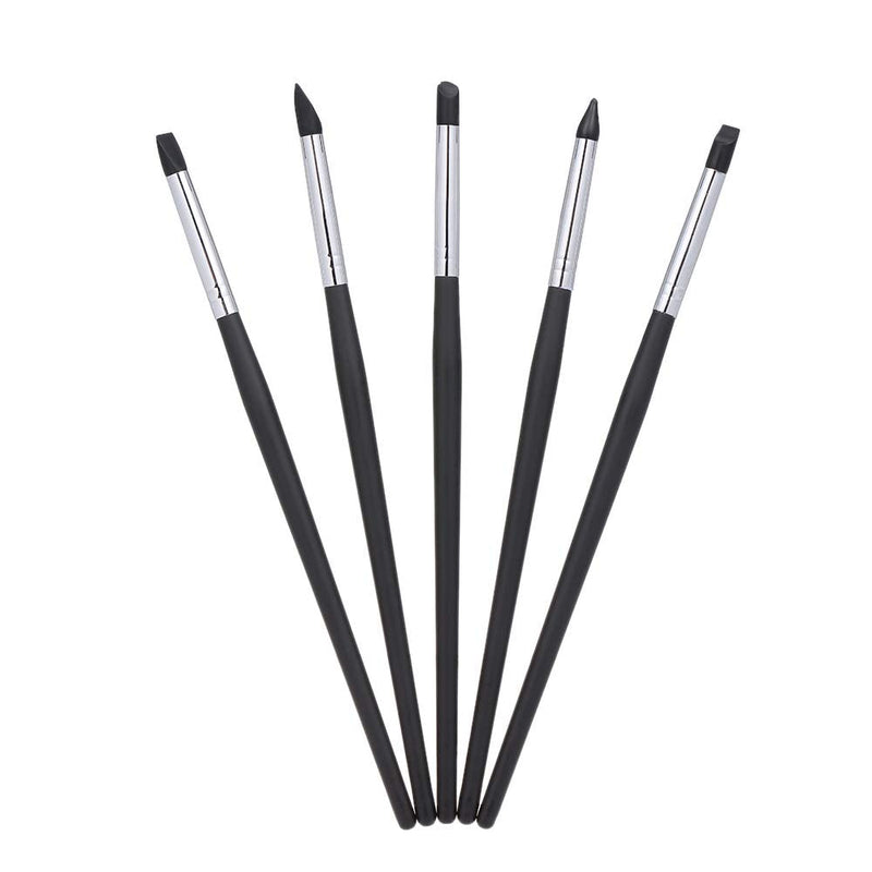 5pcs Black Dental Resin Brush Pens Dental Shaping Silicone Tooth Tool