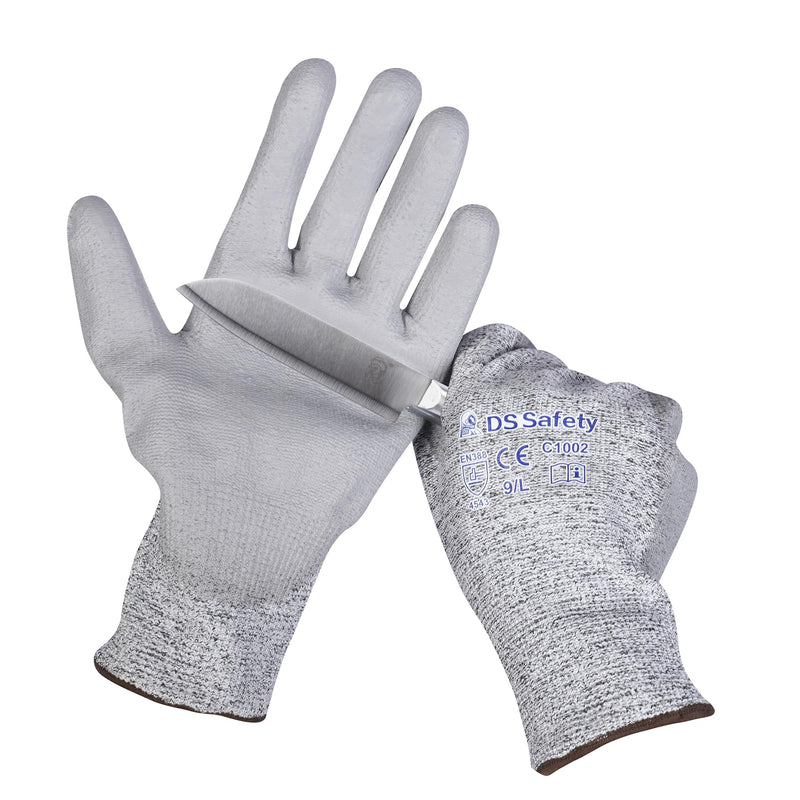 Cut Resistant Gloves with Extreme Lightweight & Thin Level 5 Wire Metal Gloves for Refined Work 12 Pairs Large (Pack of 24) Pu Coating