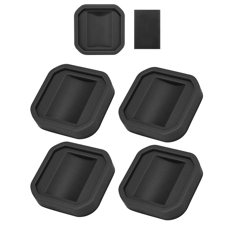 Furniture Wheel Caster Cups/Floor Protectors, Silicone Non-Slip Caster Cups is Deal for Furniture Small Wheels/Furniture Leg and Prevents Scratches 1.75x1.75(4PACK(Black) 1.75''x1.75'' 4pack(black)