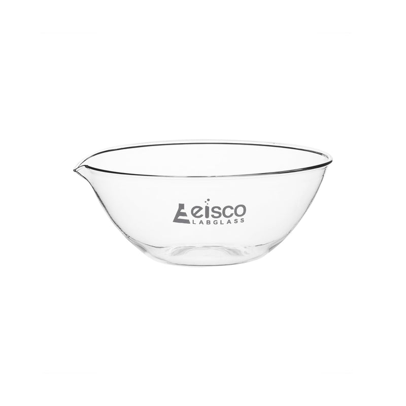EISCO Evaporating Basin, 500ml - Flat Bottom, with Spout - Borosilicate 3.3 Glass - Mixing Dish Bowl, Laboratory, Kitchen, Crafts