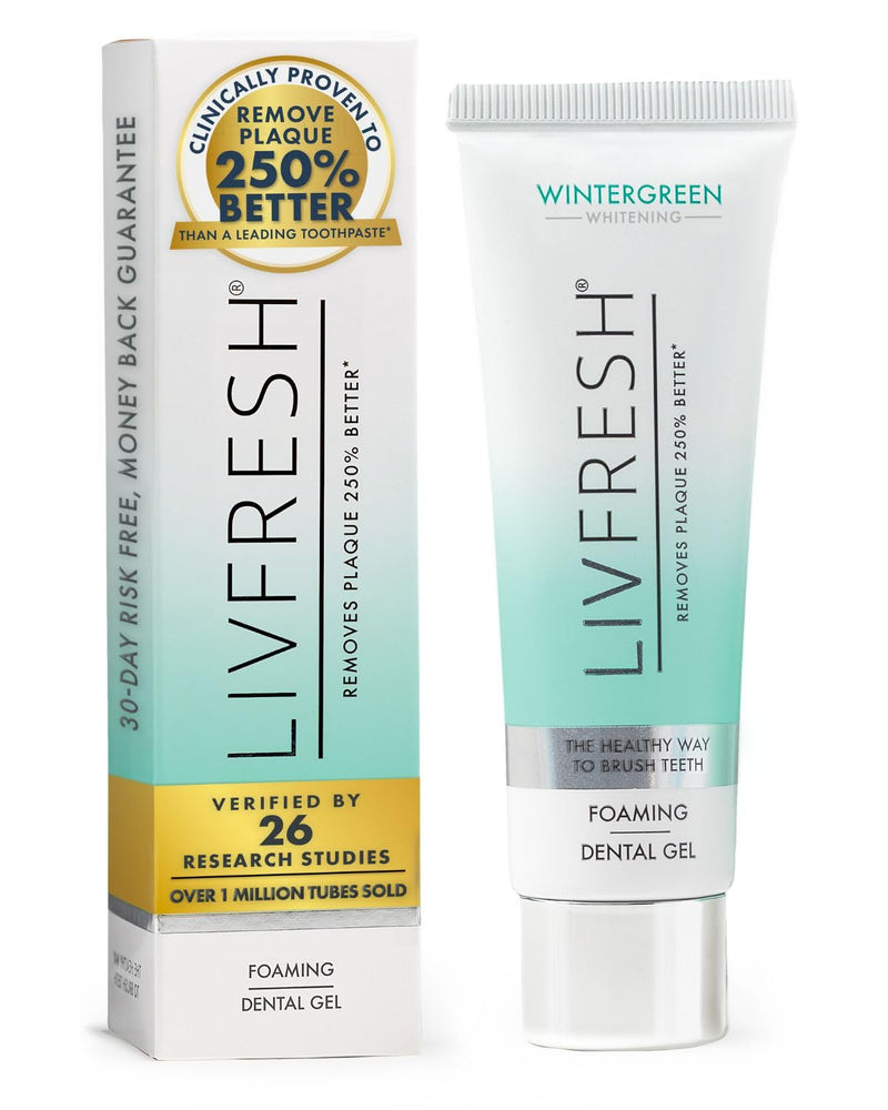 Toothpaste Gel, Clinically Proven to Remove Plaque 250% Better, Improves Gum Health 190% Better, Prevents & Reduces Tartar, Freshens Breath, SLS Free Dental Gel, Wintergreen Wintergreen, Foaming, Whitening