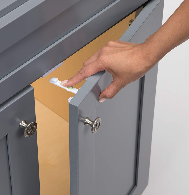 Safety 1st Adhesive Cabinet 8 Piece Latch, White 8 Count (Pack of 1)