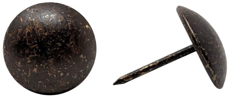 Premium Upholstery Tacks, Nailhead Decorative Trim for Furniture, 5/8" Diameter, 100 Nails (Dark Antique Brass) Dark Antique Brass