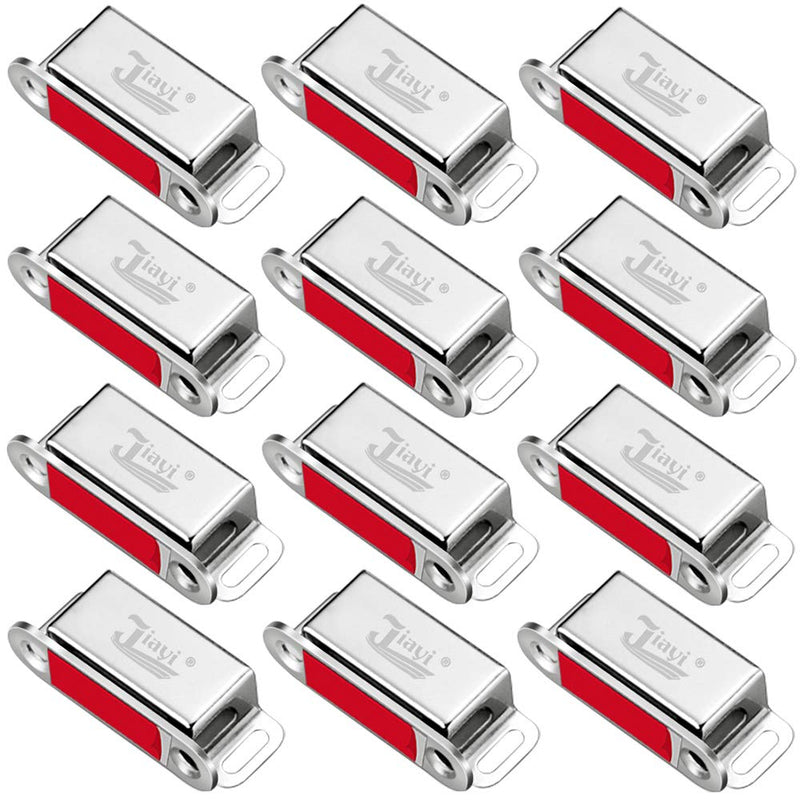 Cabinet Magnets Jiayi 12 Pack Magnetic Door Catch Stainless Steel Kitchen Cabinet Magnetic Catch Drawer Magnet for Cabinet Door Cupboard Magnetic Closures for Cabinet Magnetic Latches Cabinet Closer Silver
