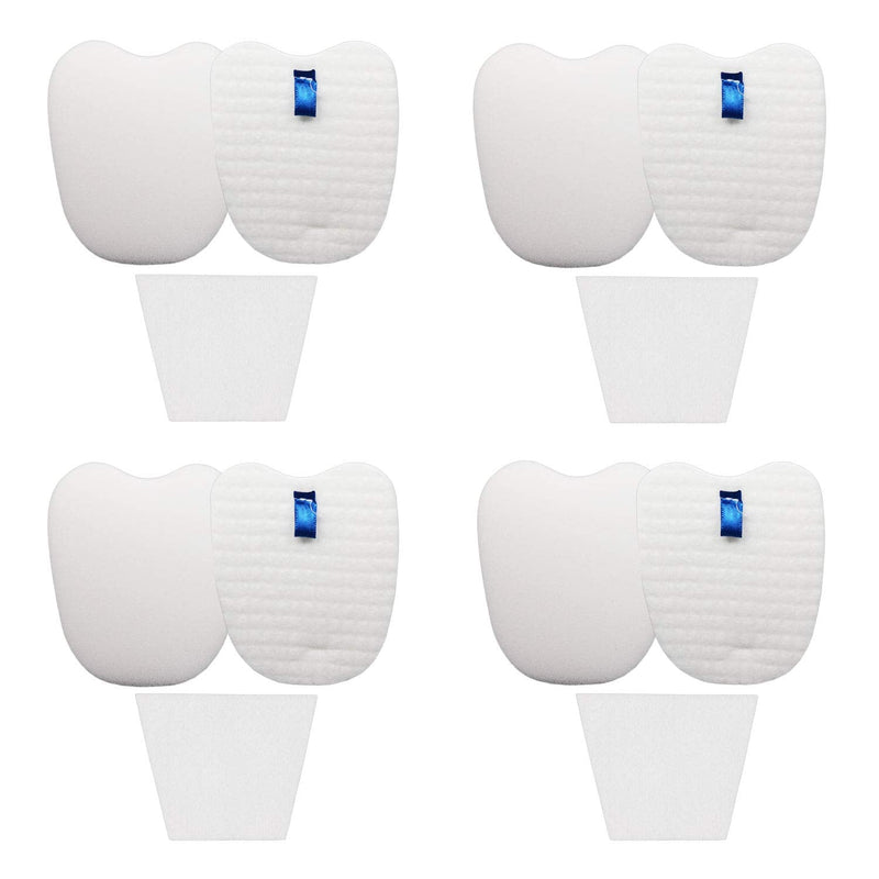 Vacuum Replacement Filters for Shark Rocket Vacuum HV345 HV343AMZ ZS350 ZS351 ZS352 HV320 HV321 HV322 HV324Q HV345 HV401, 4 Foam&Felt Filters + 4 Post-Filters, Part # XPMFK320&1084FTV320 4 Pack