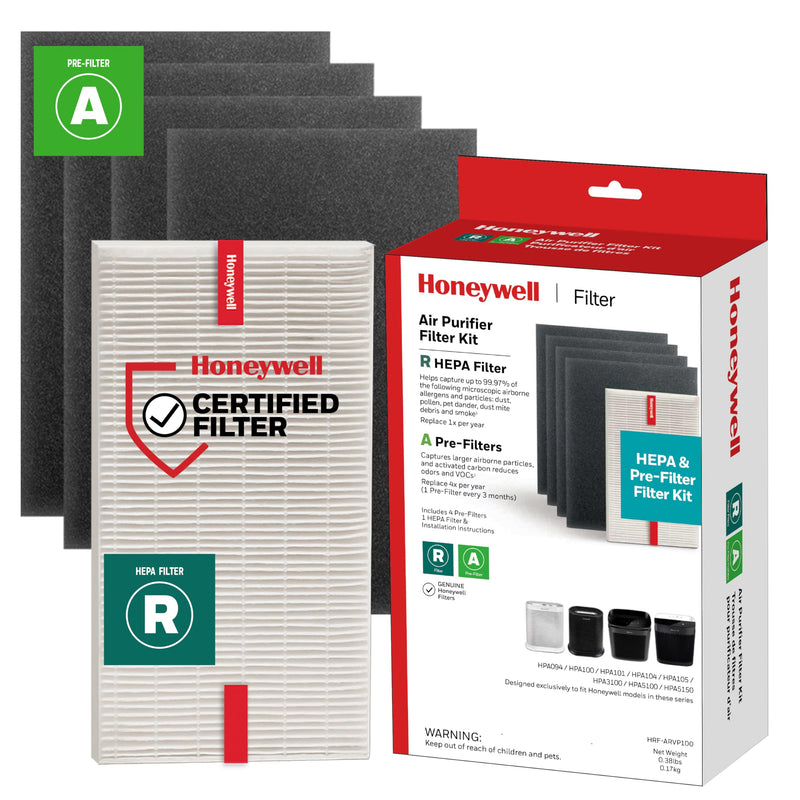 Honeywell HEPA Air Purifier Filter Kit, Includes 1 HEPA R, 4 A Pre-Filters