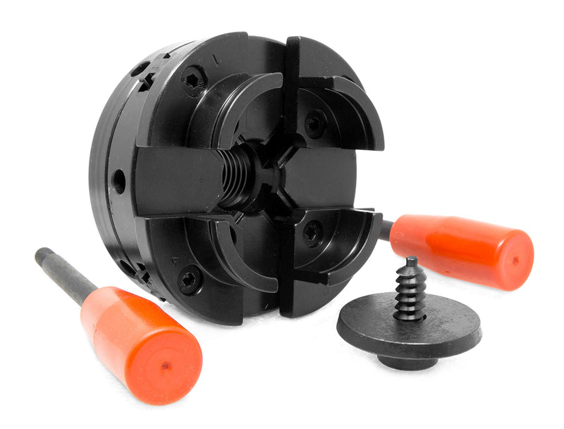 WEN LA4444 4-Inch 4-Jaw Self-Centering Chuck Set with 1-Inch x 8TPI Thread Lathe Chuck